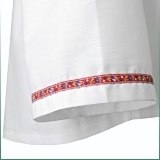 Krojová košeľa zdobená vyšívanou tkaničkou - zdobenie na rukáve