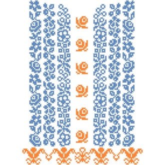 Šarišská košeľa FRANTIŠEK - farebná varianta: modrá svetlá - oranžová