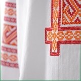 Folklórna košeľa LADISLAV zdobená Čičmianskou výšivkou - detail výšivky