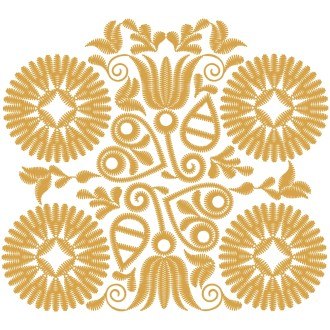 Vyšívané oplecko KATARÍNA - farebná varianta: hnedá svetlá (bronz)