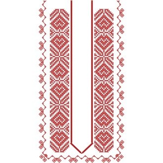 Vyšívané oplecko rukávce TEREZKA - farebná varianta: červená tmavá