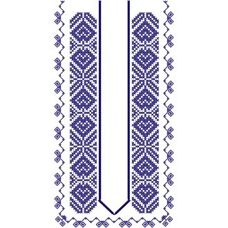 Vyšívané oplecko rukávce TEREZKA - farebná varianta: modrá tmavá