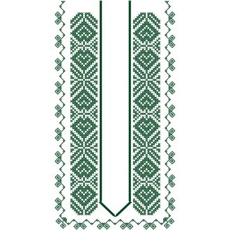 Vyšívané oplecko rukávce TEREZKA - farebná varianta: zelená tmavá